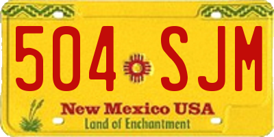 NM license plate 504SJM