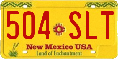 NM license plate 504SLT
