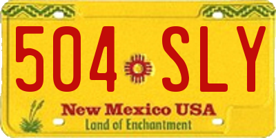 NM license plate 504SLY