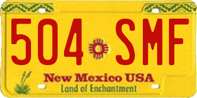 NM license plate 504SMF