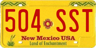 NM license plate 504SST
