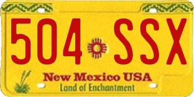NM license plate 504SSX
