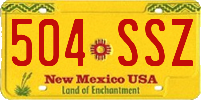 NM license plate 504SSZ