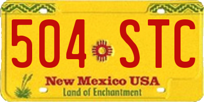 NM license plate 504STC