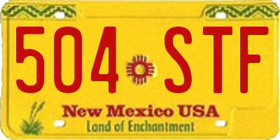 NM license plate 504STF