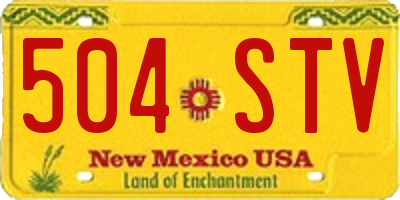 NM license plate 504STV