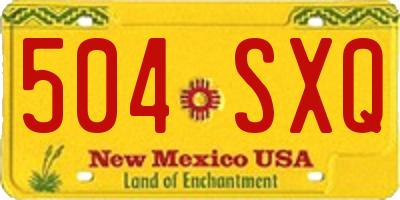 NM license plate 504SXQ