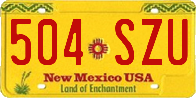 NM license plate 504SZU