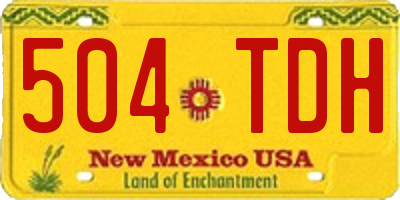 NM license plate 504TDH
