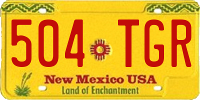 NM license plate 504TGR