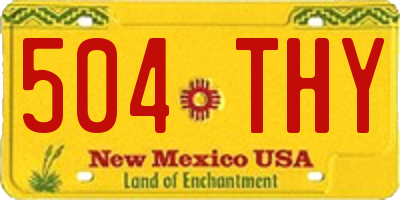 NM license plate 504THY