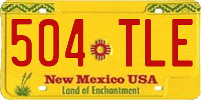 NM license plate 504TLE