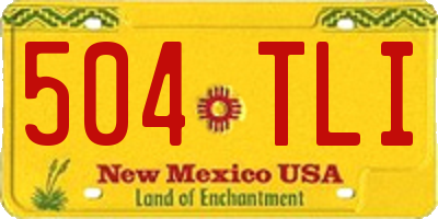 NM license plate 504TLI