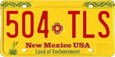 NM license plate 504TLS