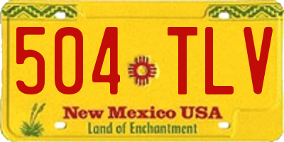NM license plate 504TLV
