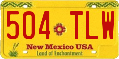 NM license plate 504TLW