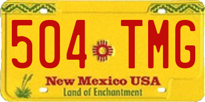 NM license plate 504TMG