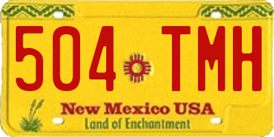 NM license plate 504TMH