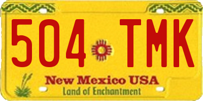 NM license plate 504TMK