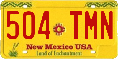 NM license plate 504TMN