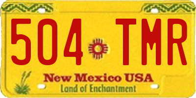 NM license plate 504TMR