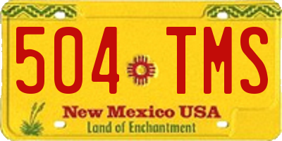NM license plate 504TMS