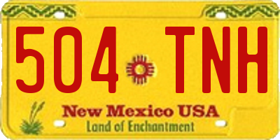 NM license plate 504TNH