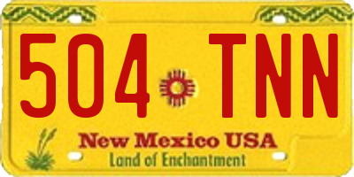 NM license plate 504TNN