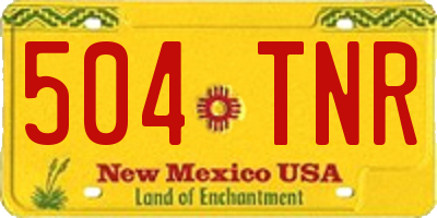 NM license plate 504TNR