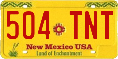 NM license plate 504TNT