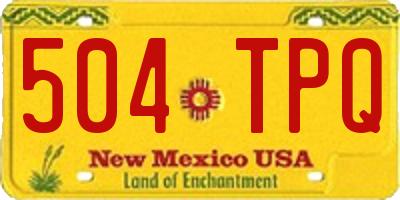 NM license plate 504TPQ