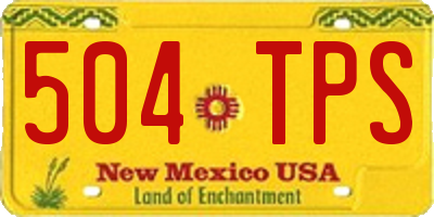 NM license plate 504TPS