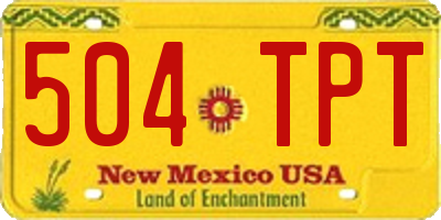 NM license plate 504TPT