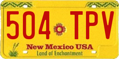NM license plate 504TPV