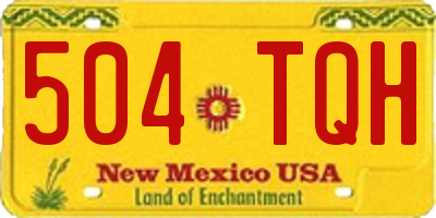 NM license plate 504TQH