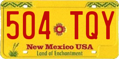 NM license plate 504TQY