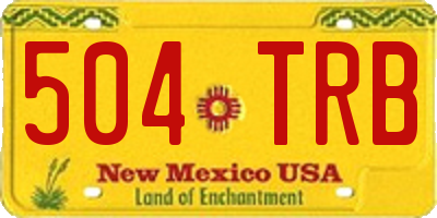 NM license plate 504TRB