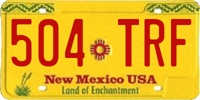 NM license plate 504TRF