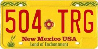 NM license plate 504TRG