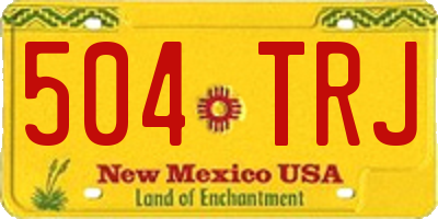 NM license plate 504TRJ