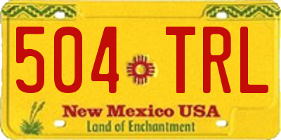 NM license plate 504TRL