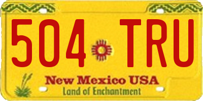 NM license plate 504TRU
