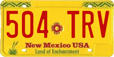 NM license plate 504TRV