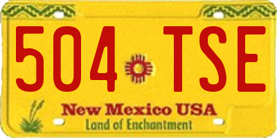 NM license plate 504TSE
