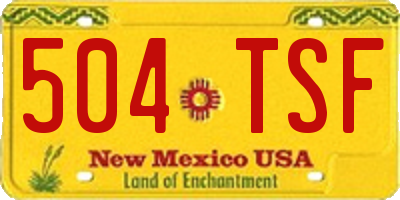 NM license plate 504TSF