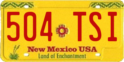 NM license plate 504TSI