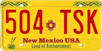 NM license plate 504TSK