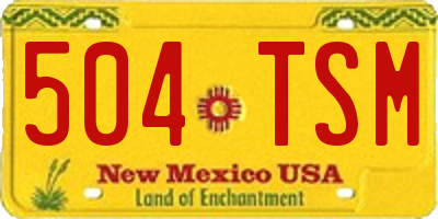 NM license plate 504TSM