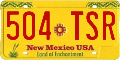 NM license plate 504TSR