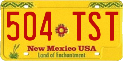 NM license plate 504TST